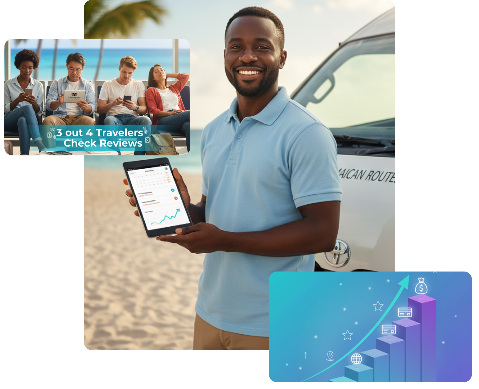 Tour driver marketing tools helping Jamaica drivers get more bookings and traveler reviews